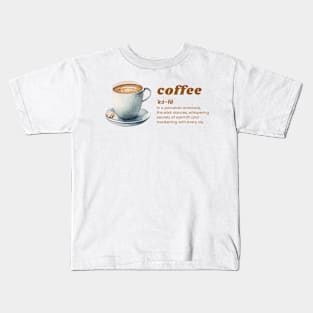 Coffee In a porcelain embrace Kids T-Shirt